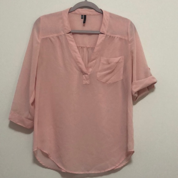Dusty Rose Chiffon Blouse - Picture 2 of 4